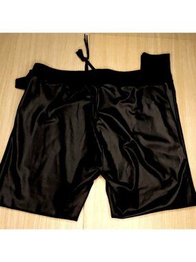 Unbranded Womens Black Plus Faux Leather Look Stretchy Joggers 1X
